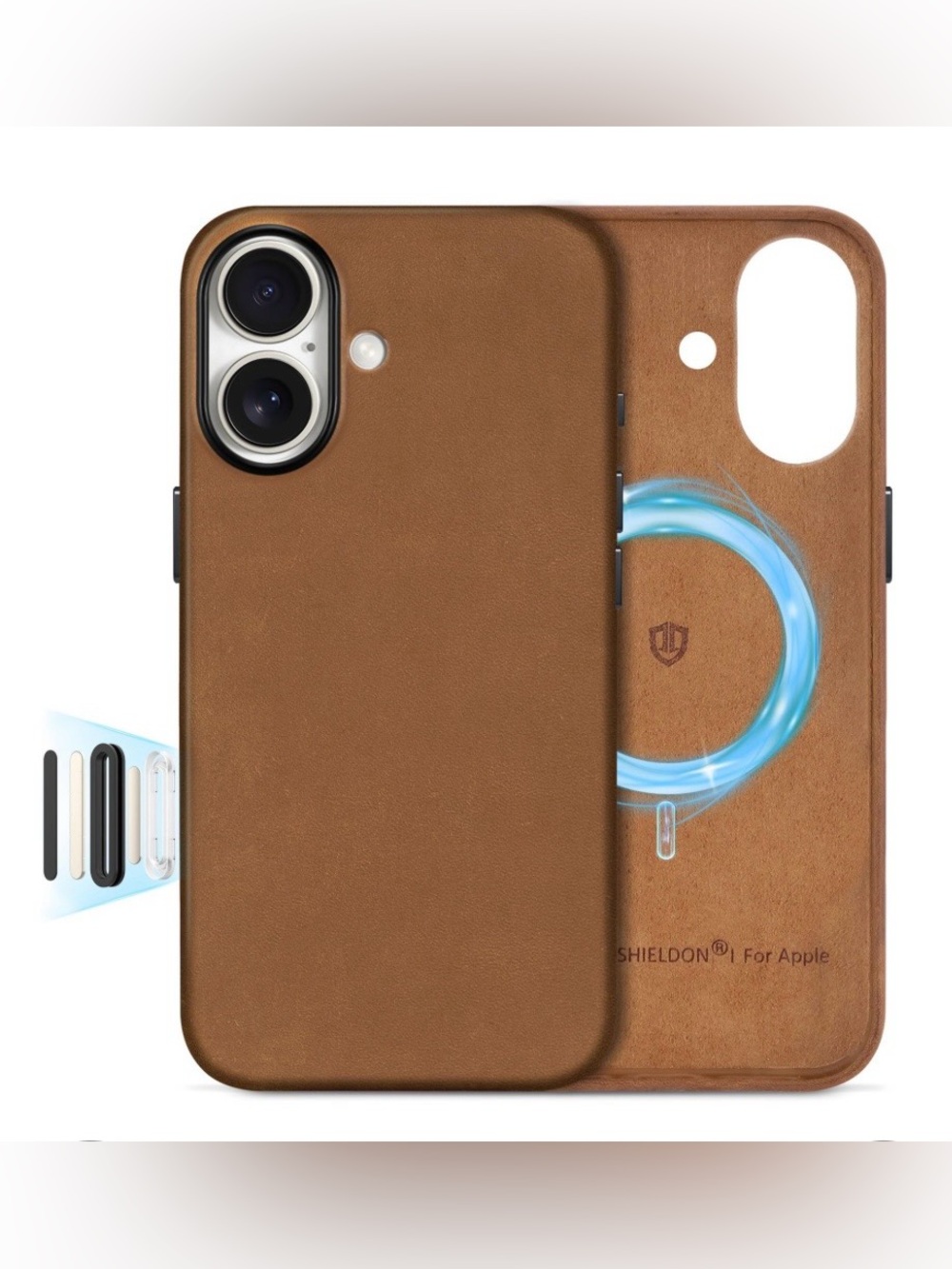 iPhone 17 Top Grain Crazy Horse Leather MagSafe Magnetic Wireless Charging 6.3”